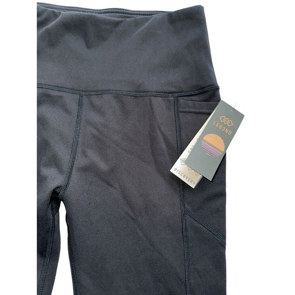 Womens Fleece Lined Leggings Small High Waisted Shaping Leggings Reinforced - Picture 4 of 16